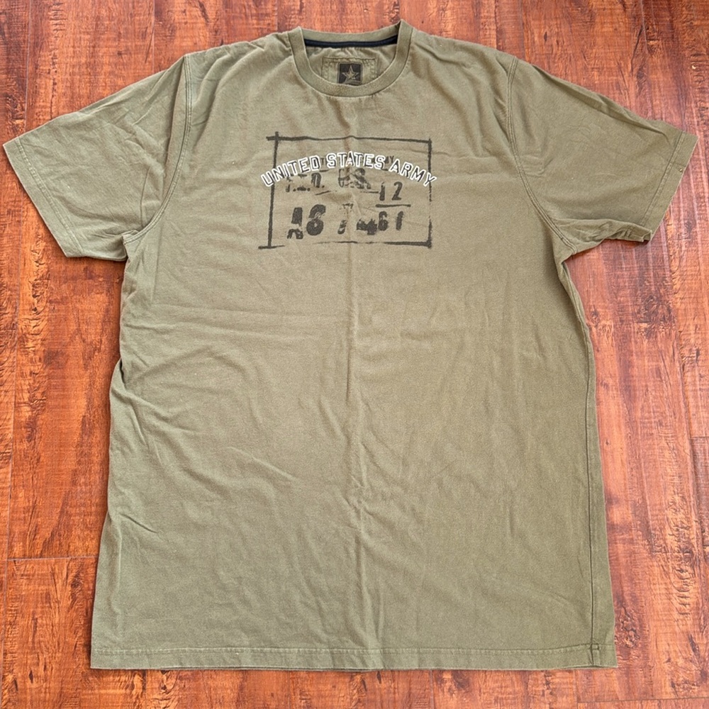 US Army Men’s T-Shirt (XXL) Olive Green 100% Cotton